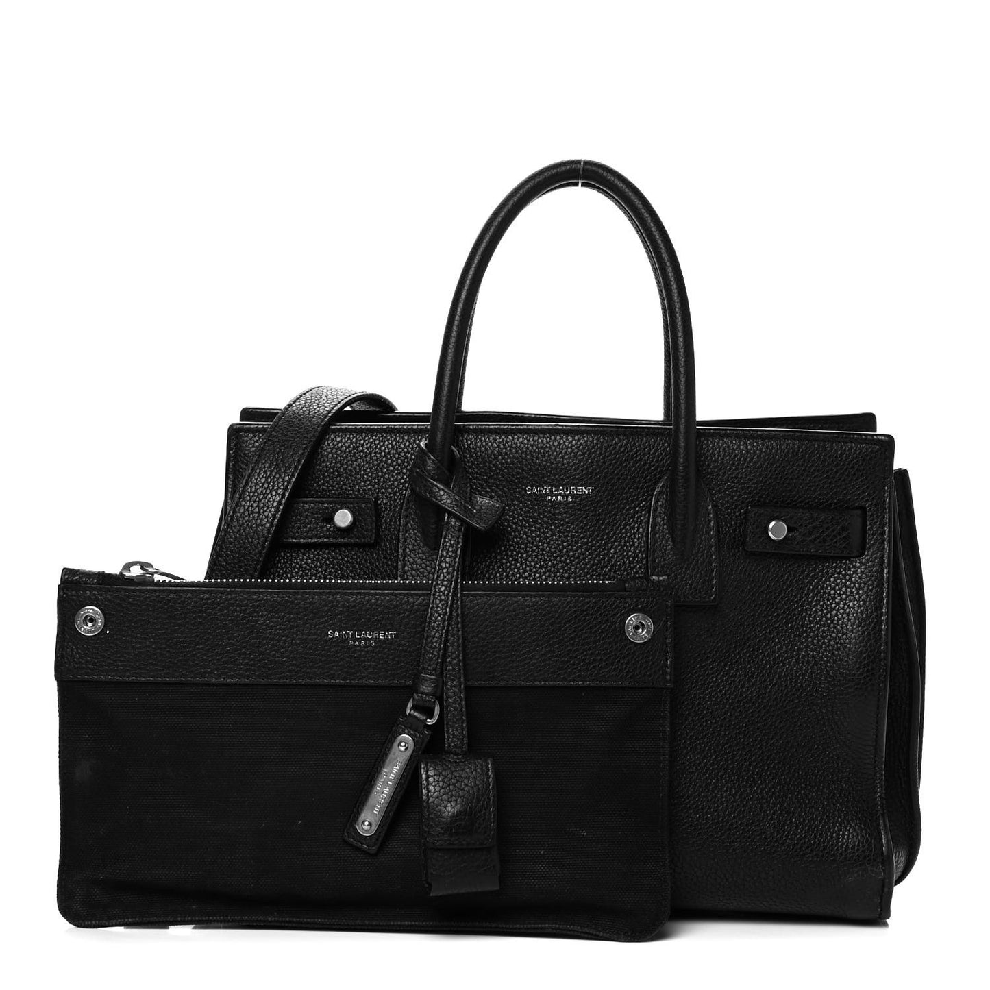 Grained Calfskin Baby Supple Sac De Jour Black