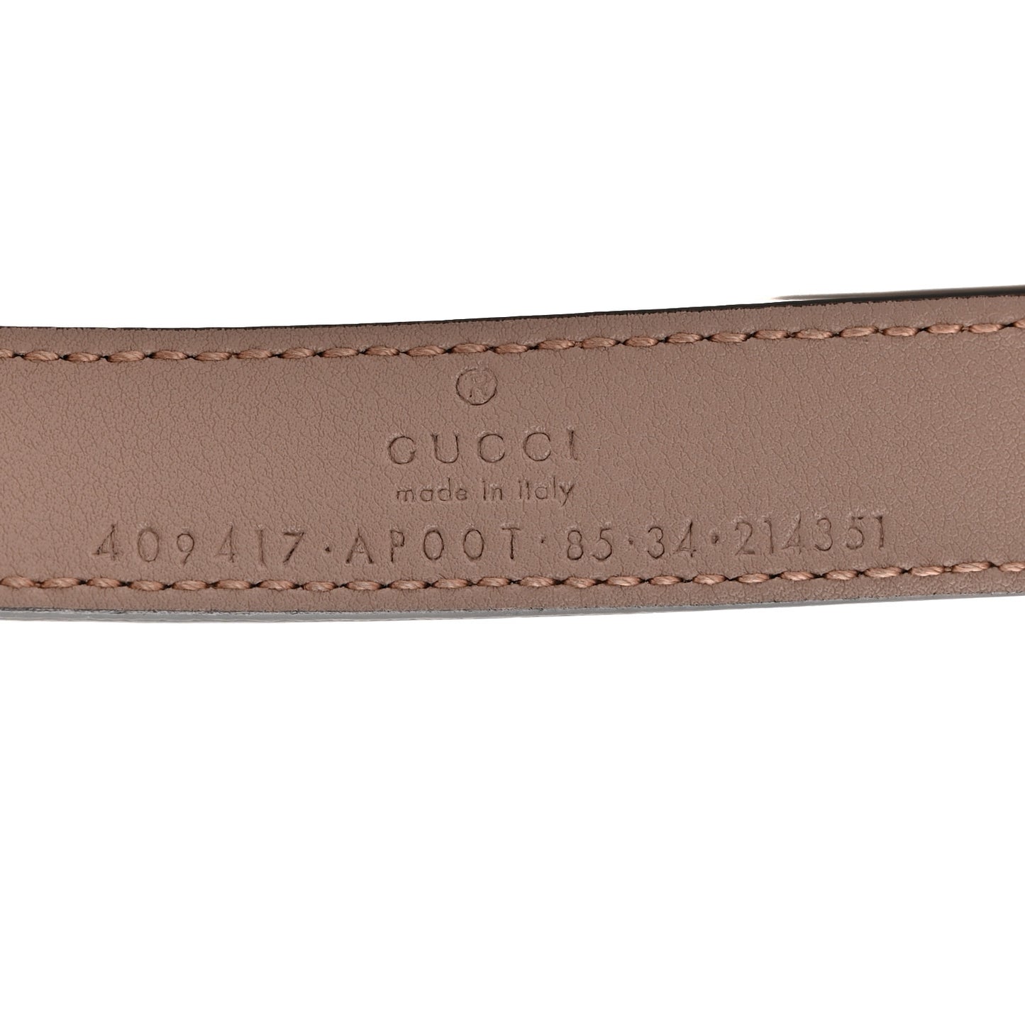 Calfskin Double G 20mm Belt 85 34 Porcelain Rose
