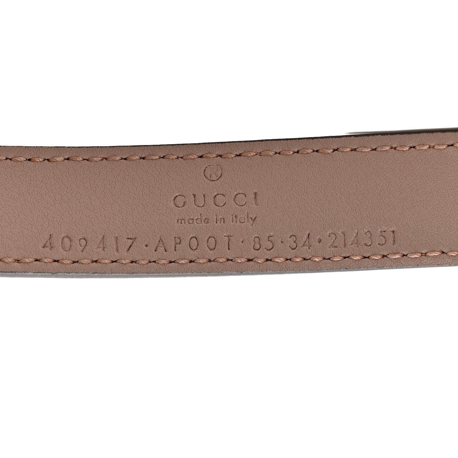 Gucci Calfskin Double G 20mm Belt 85 34 Porcelain Rose 4 of 4
