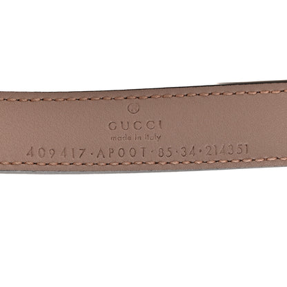 Gucci Calfskin Double G 20mm Belt 85 34 Porcelain Rose 4 of 4