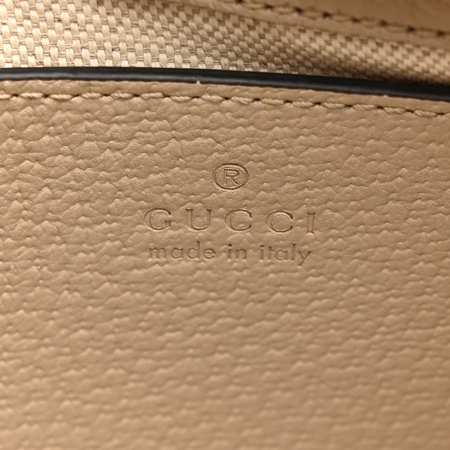 GG Supreme Monogram Textured Dollar Calfskin Web Small Ophidia GG Handbag Beige Mystic White Oatmeal