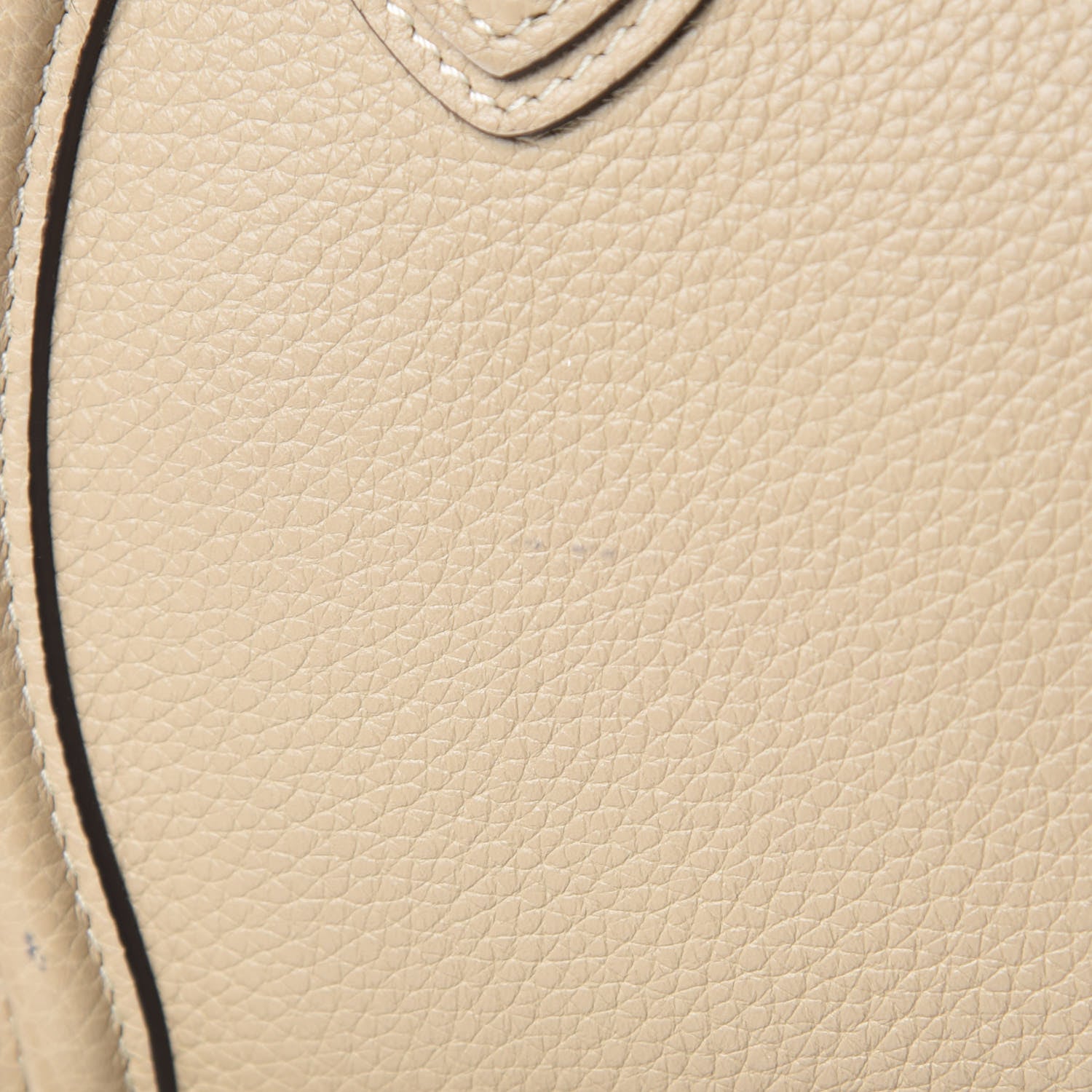 Celine Drummed Calfskin Nano Luggage Dune 12 of 12