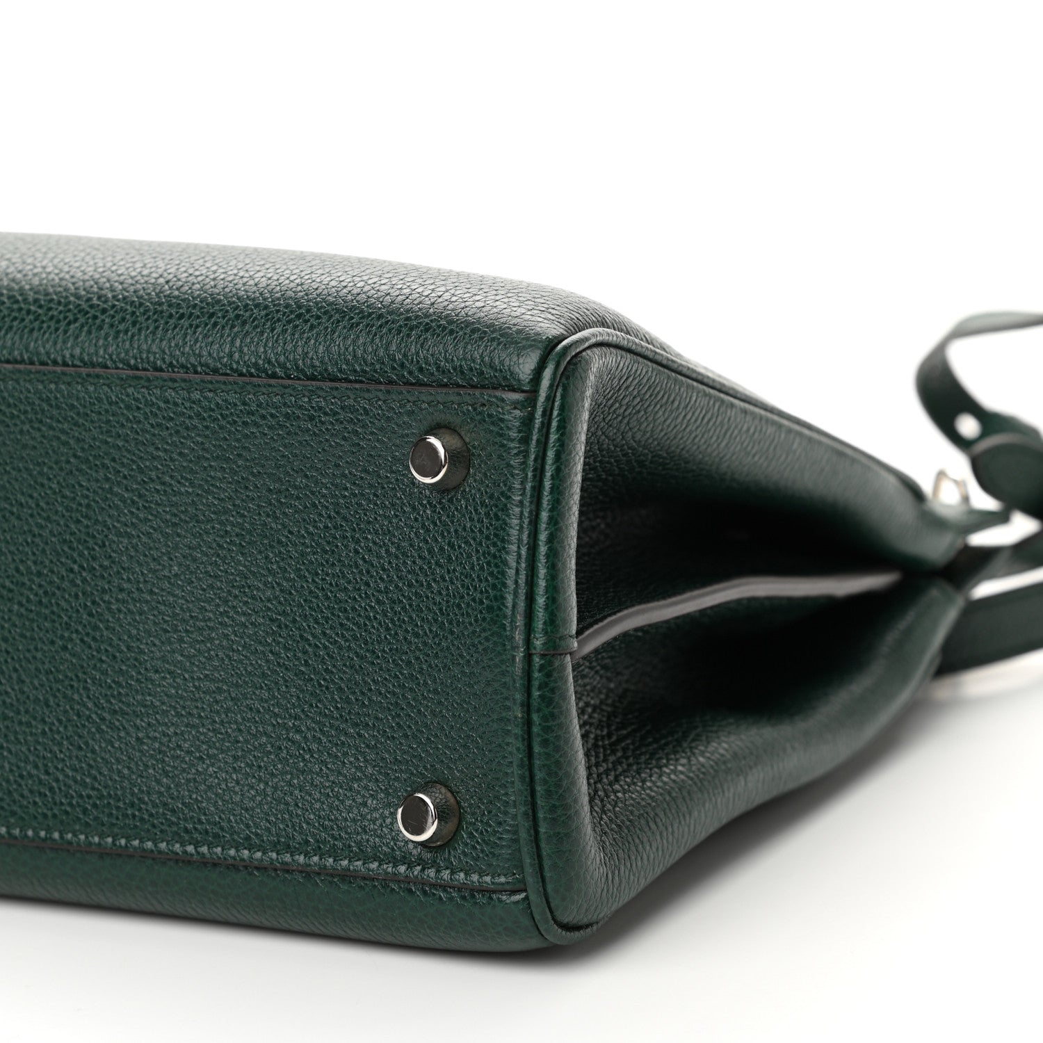 Gucci Grainy Calfskin Small Zumi Top Handle Bag Vintage Green 9 of 12