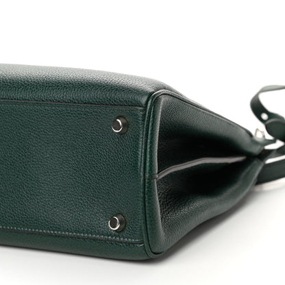 Gucci Grainy Calfskin Small Zumi Top Handle Bag Vintage Green 9 of 12