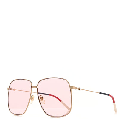Gucci Rectangular Frame Interlocking G Sunglasses GG0394S Pink 1 of 6