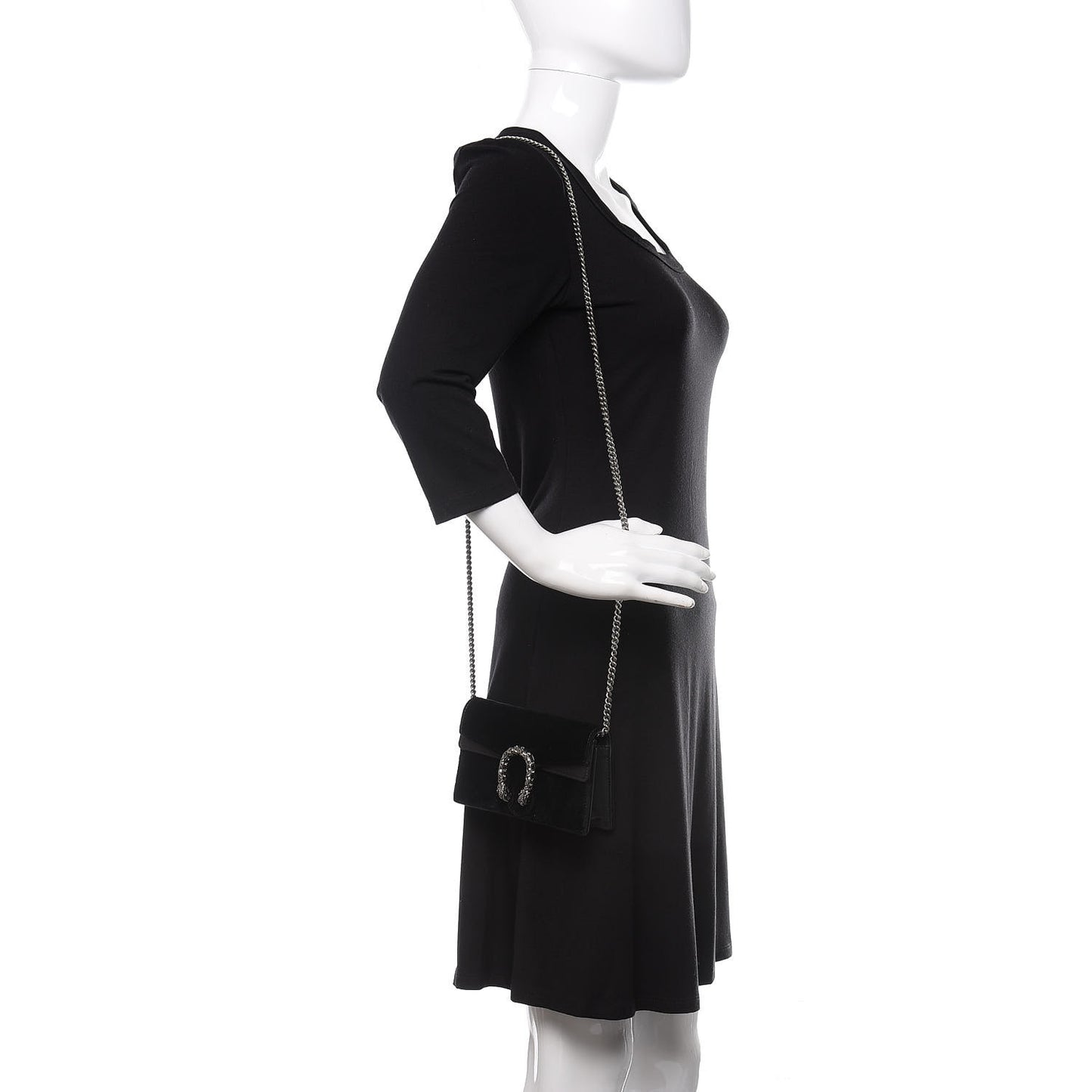 Velvet Super Mini Dionysus Shoulder Bag Black