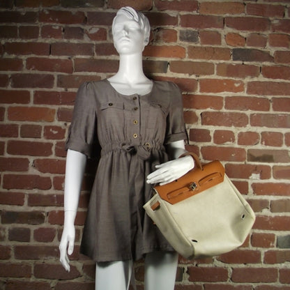 Hermes Toile HERBAG Oatmeal 2 of 11