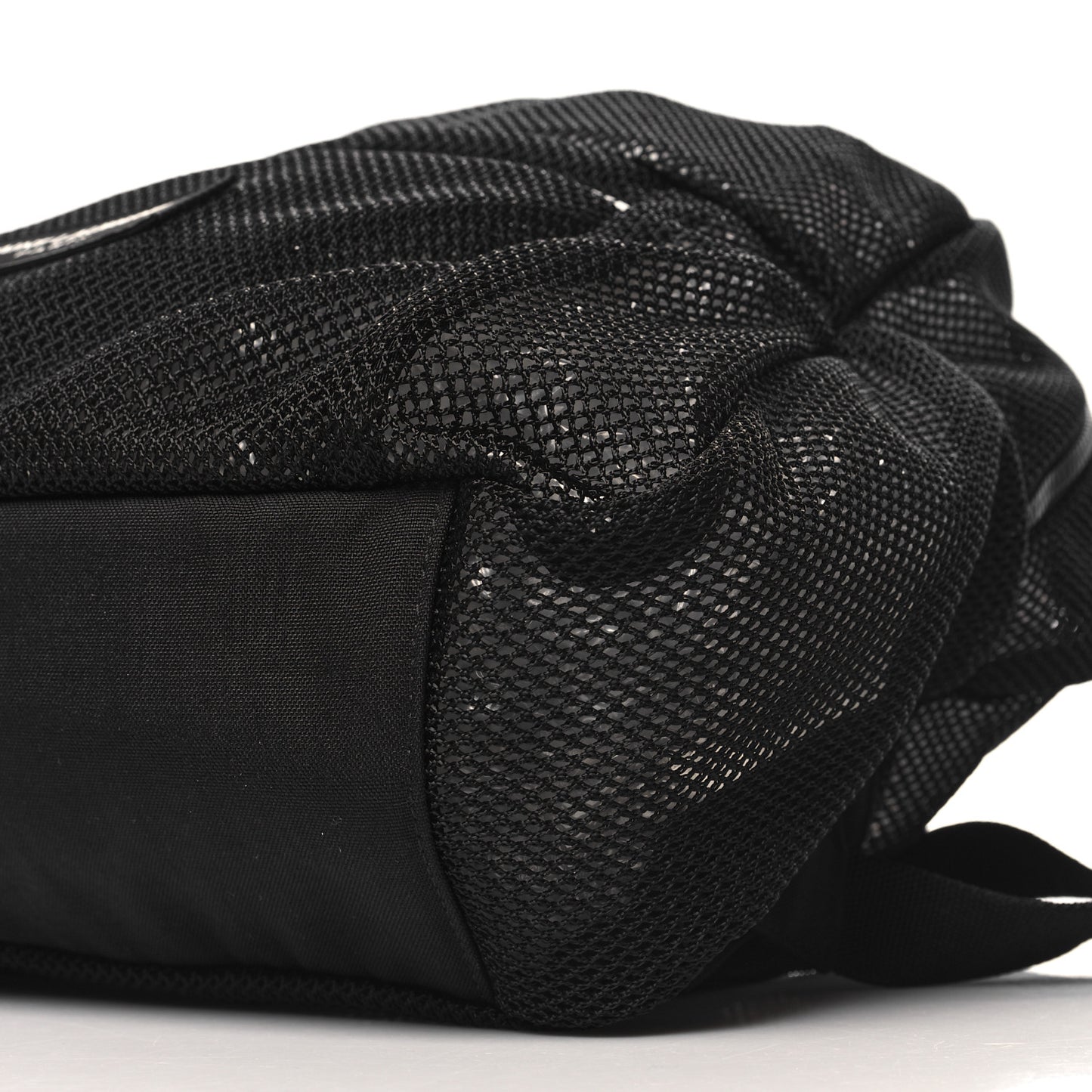 SAINT LAURENT Nylon Mesh Backpack Black