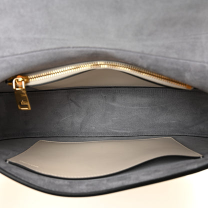 Valentino Garavani Calfskin Ohval Foldover Shoulder Bag White 5 of 9