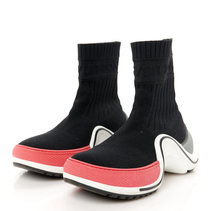 Louis Vuitton Stretch Textile LV Archlight Sneaker Boots 37 Fuchsia Black 4 of 9