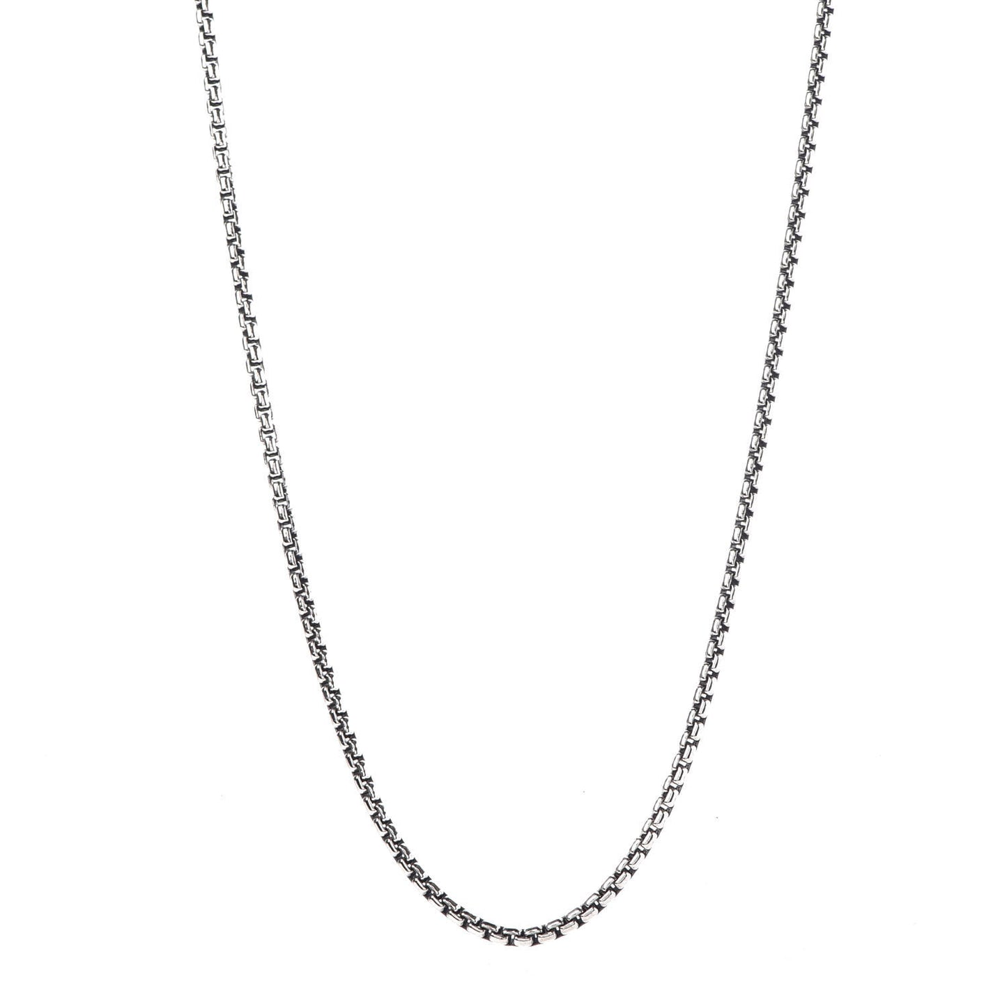 Sterling Silver 2.7mm Small Box Chain Necklace 20"