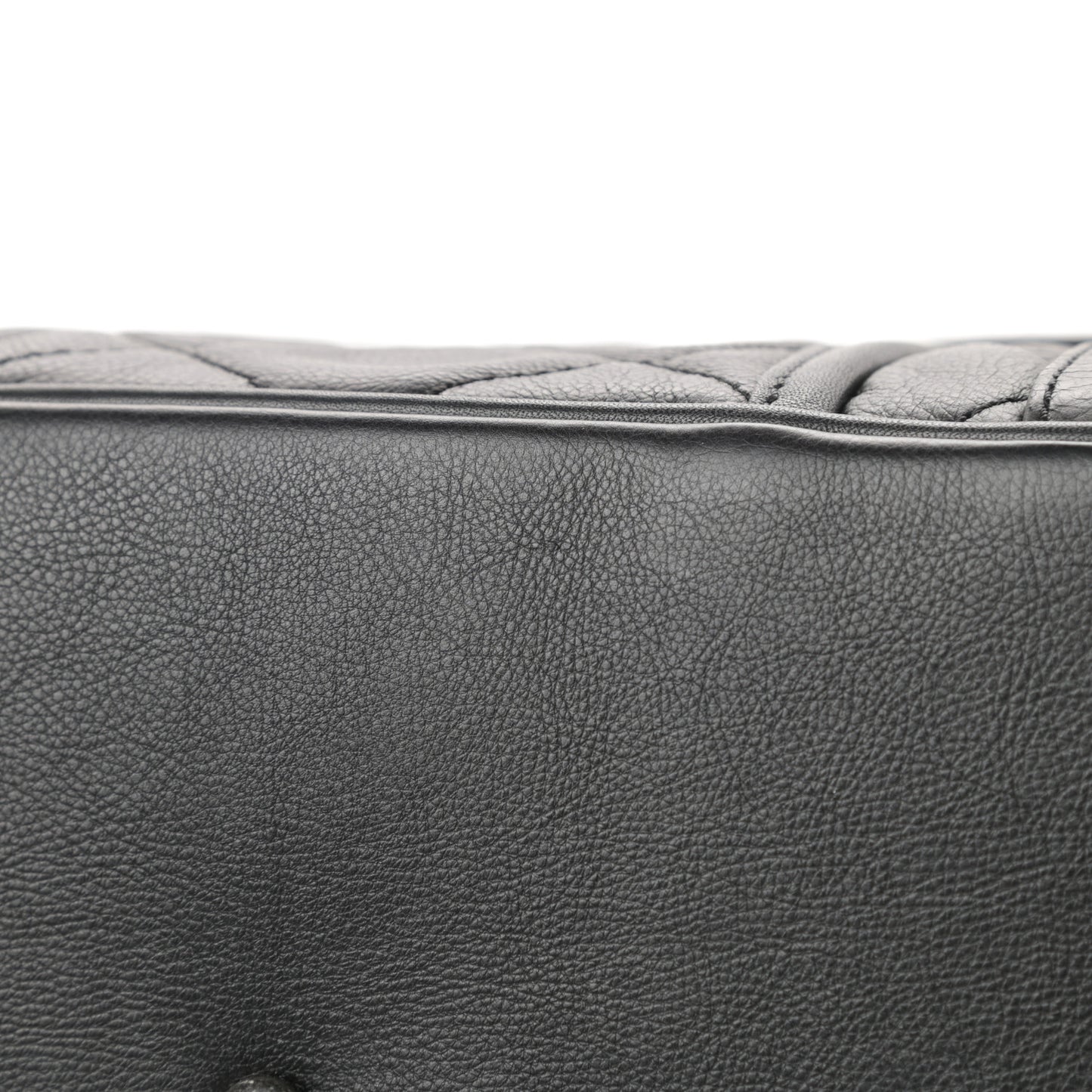 Calfskin Quilted Casual Riviera Tote Black