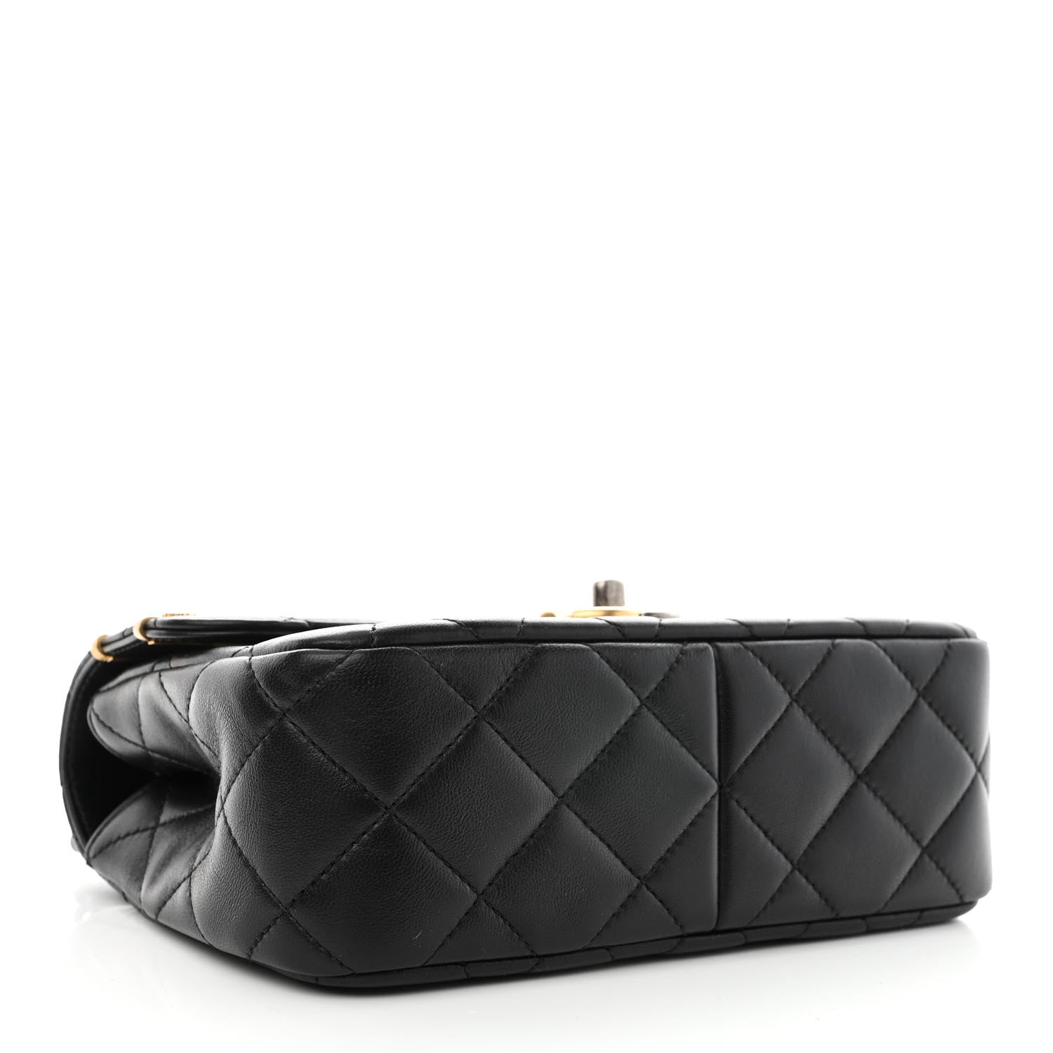 Chanel Lambskin Quilted Small Coco Clips Single Flap Black 4 of 12