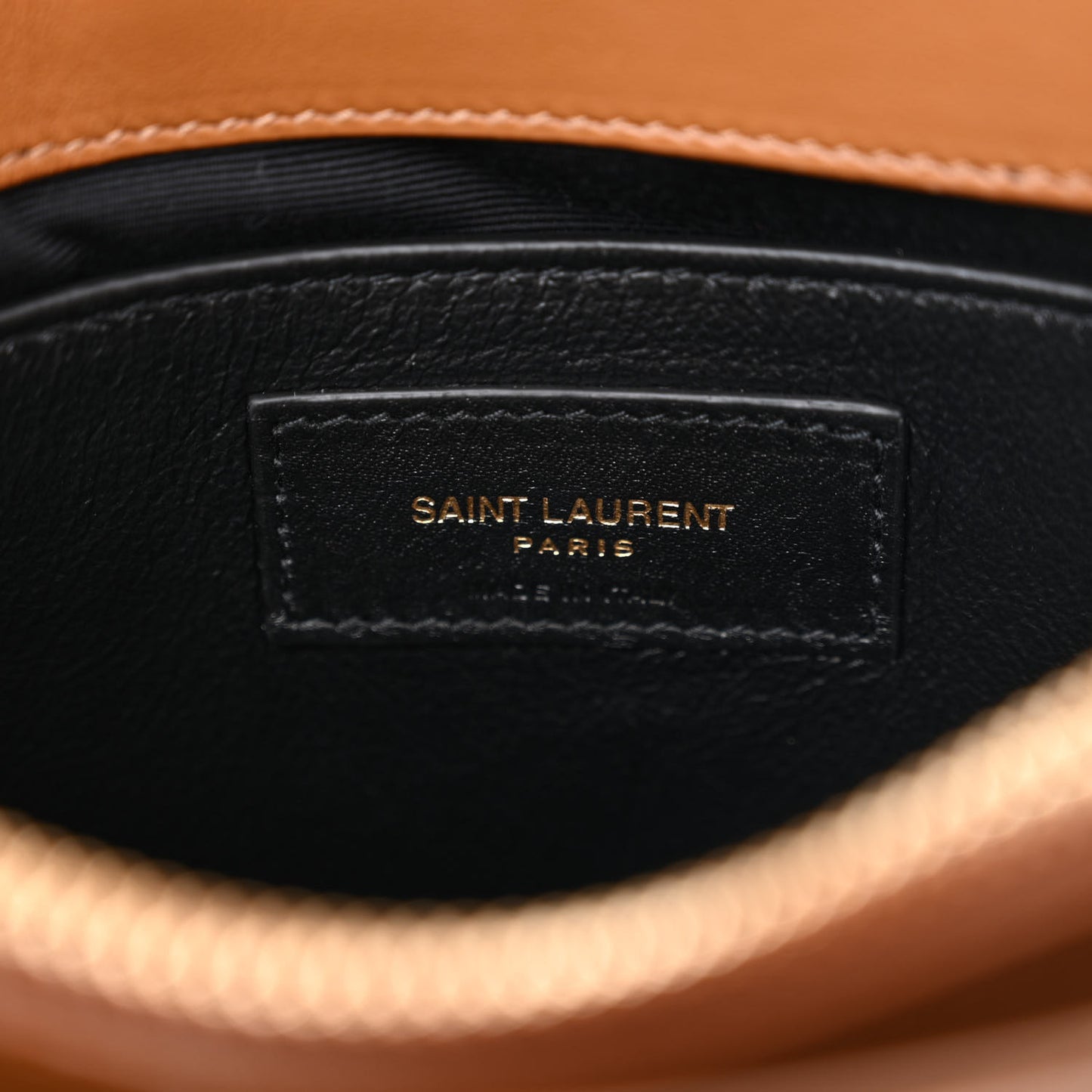 Calfskin Y Quilted Monogram Small Loulou Chain Satchel Dark Natural