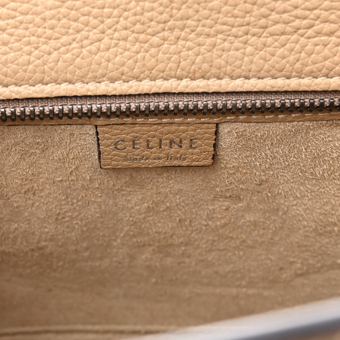 Drummed Calfskin Nano Luggage Dune