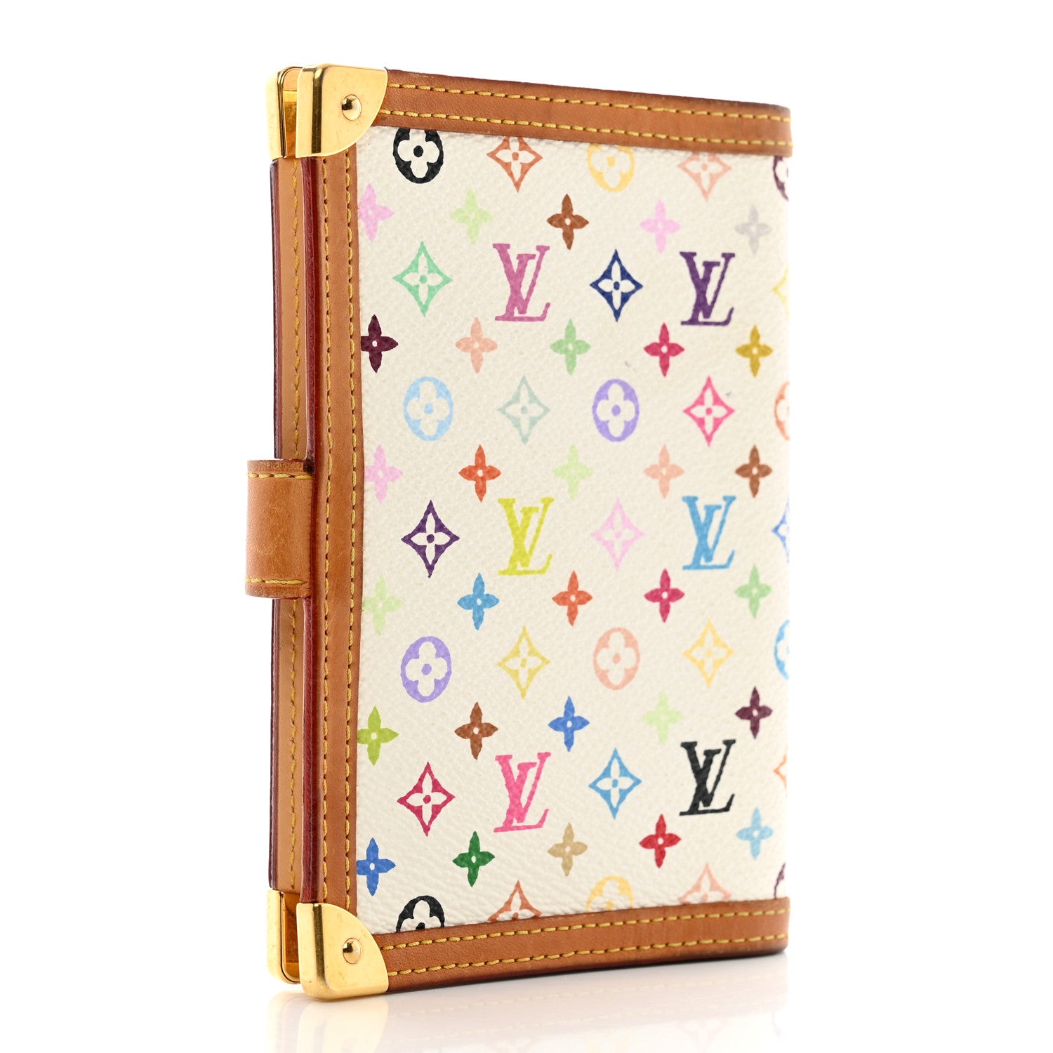 Louis Vuitton Monogram Multicolor Small Ring Agenda Cover White 3 of 8