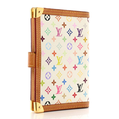 Louis Vuitton Monogram Multicolor Small Ring Agenda Cover White 3 of 8