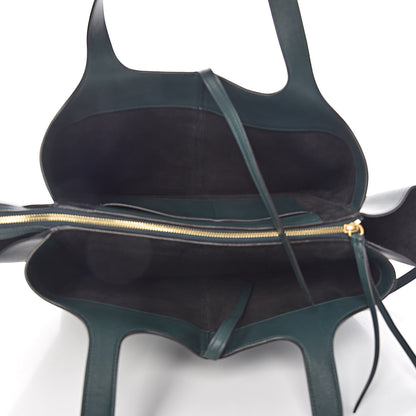 Celine Calfskin Medium Tri-Fold Bag Bottle Green 5 of 13