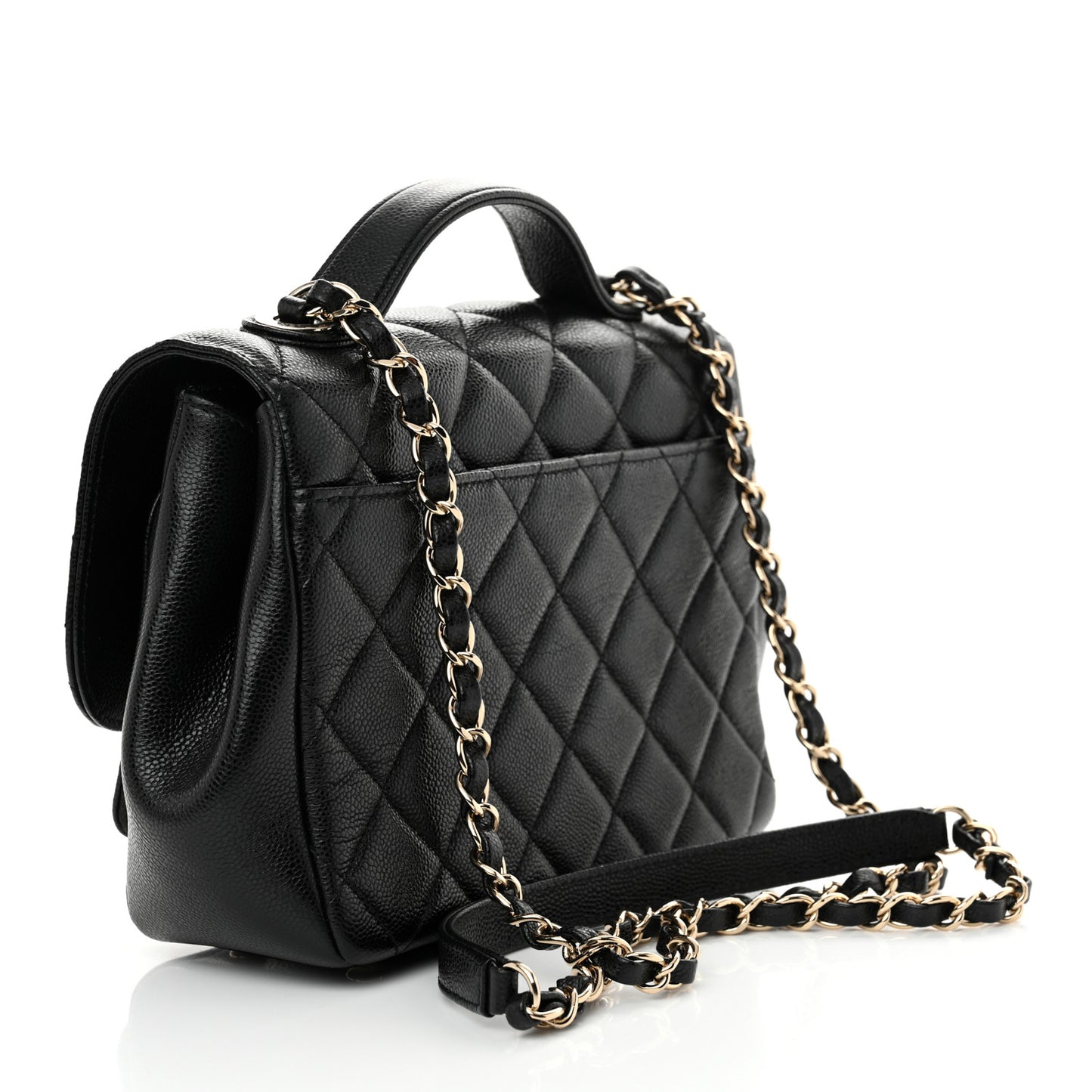 Caviar Quilted Medium Business Affinity Flap Black