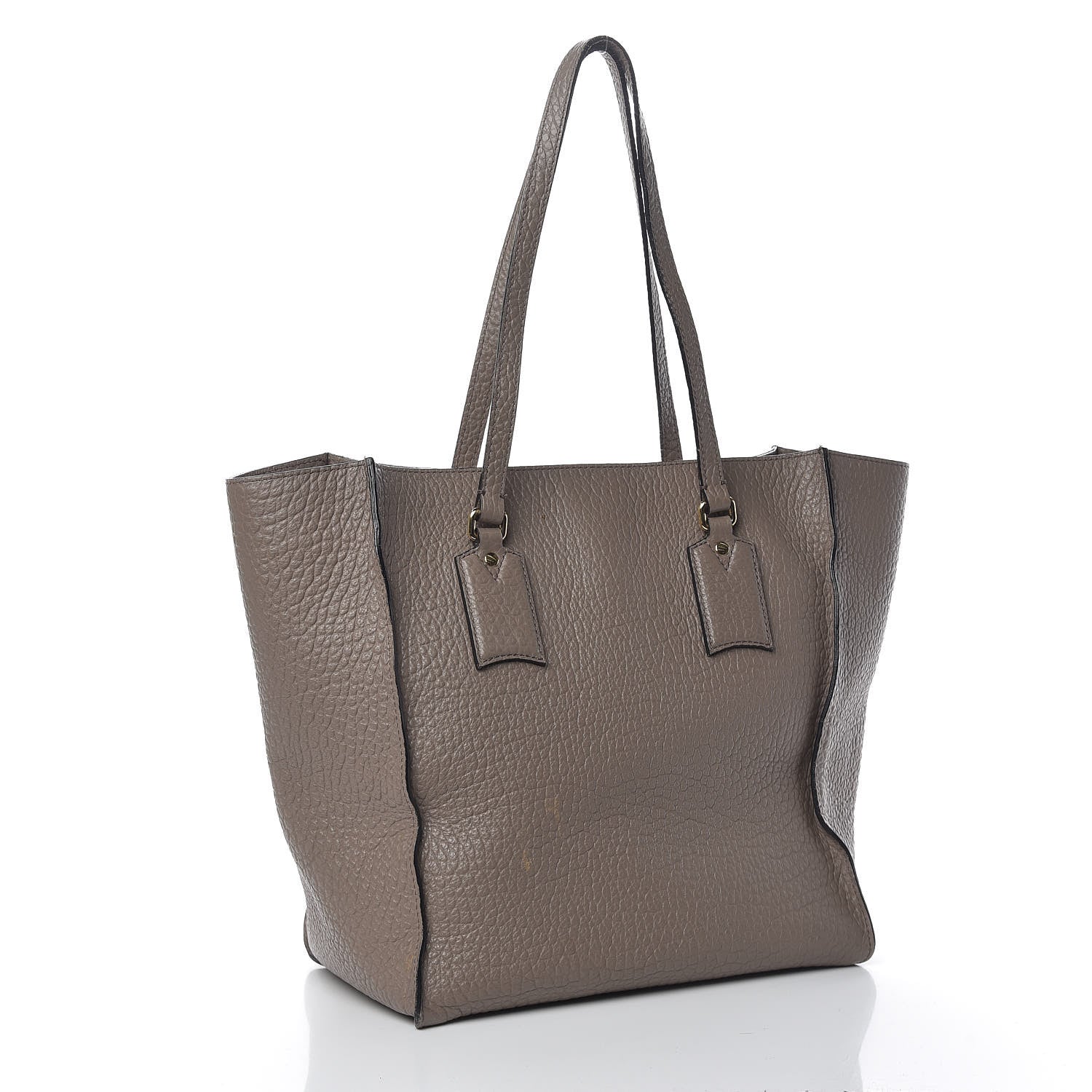 Burberry Heritage Grain Medium Woodbury Tote Pale Taupe 3 of 12