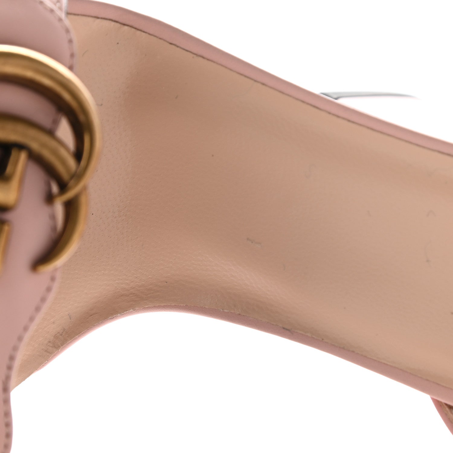 Gucci Lifford Calfskin GG Marmont Ankle Wrap 105mm Sandals 39 Perfect Pink 8 of 9