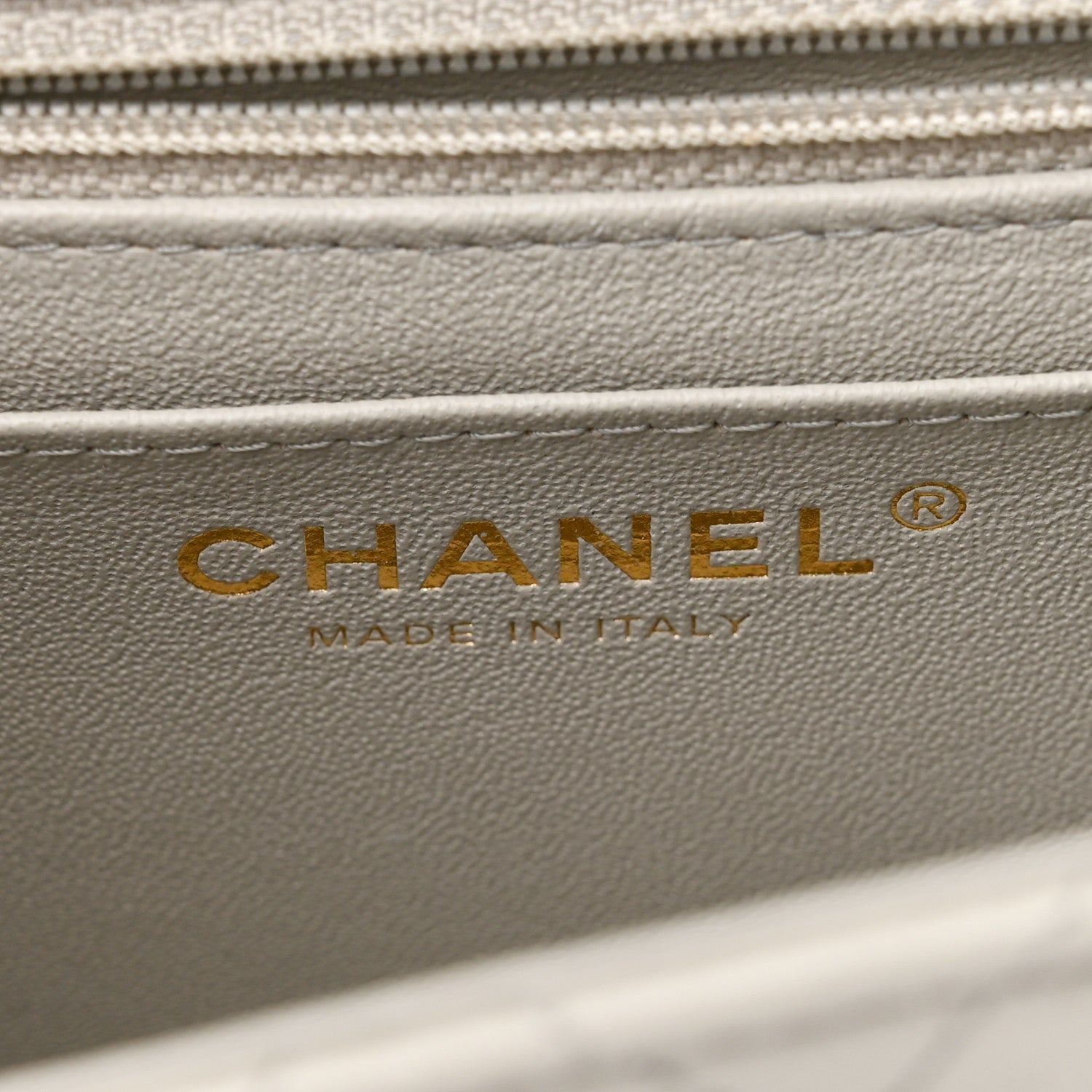 Chanel Lambskin Quilted Mini Square Flap Grey 8 of 14
