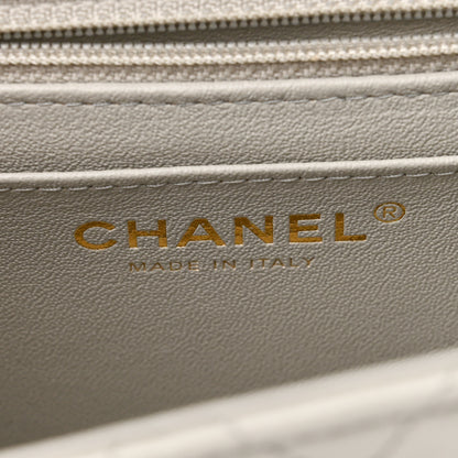 Chanel Lambskin Quilted Mini Square Flap Grey 8 of 14
