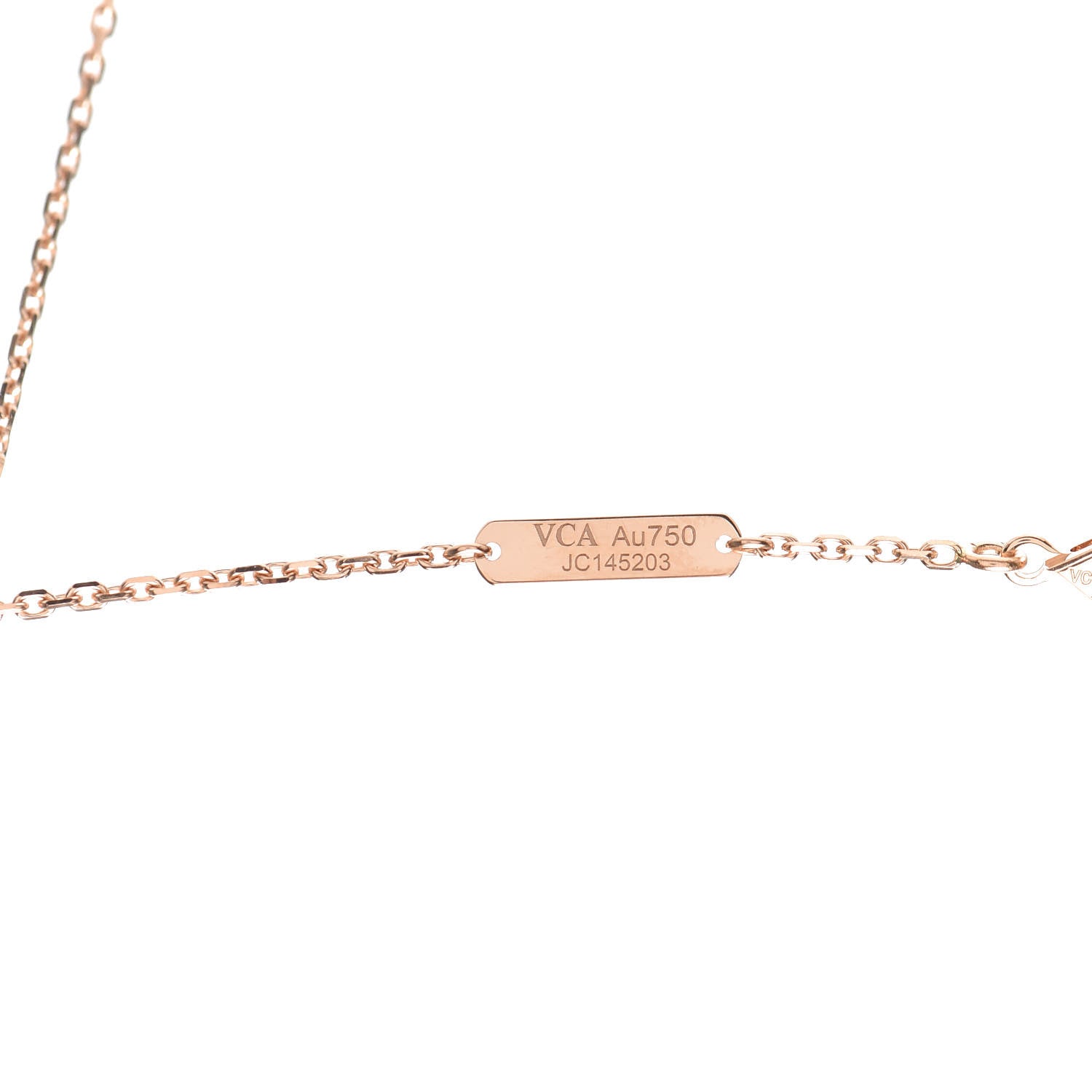 Van Cleef & Arpels 18K Rose Gold Mother of Pearl Magic Alhambra Pendant Necklace 5 of 7