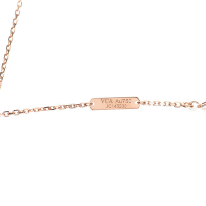 Van Cleef & Arpels 18K Rose Gold Mother of Pearl Magic Alhambra Pendant Necklace 5 of 7
