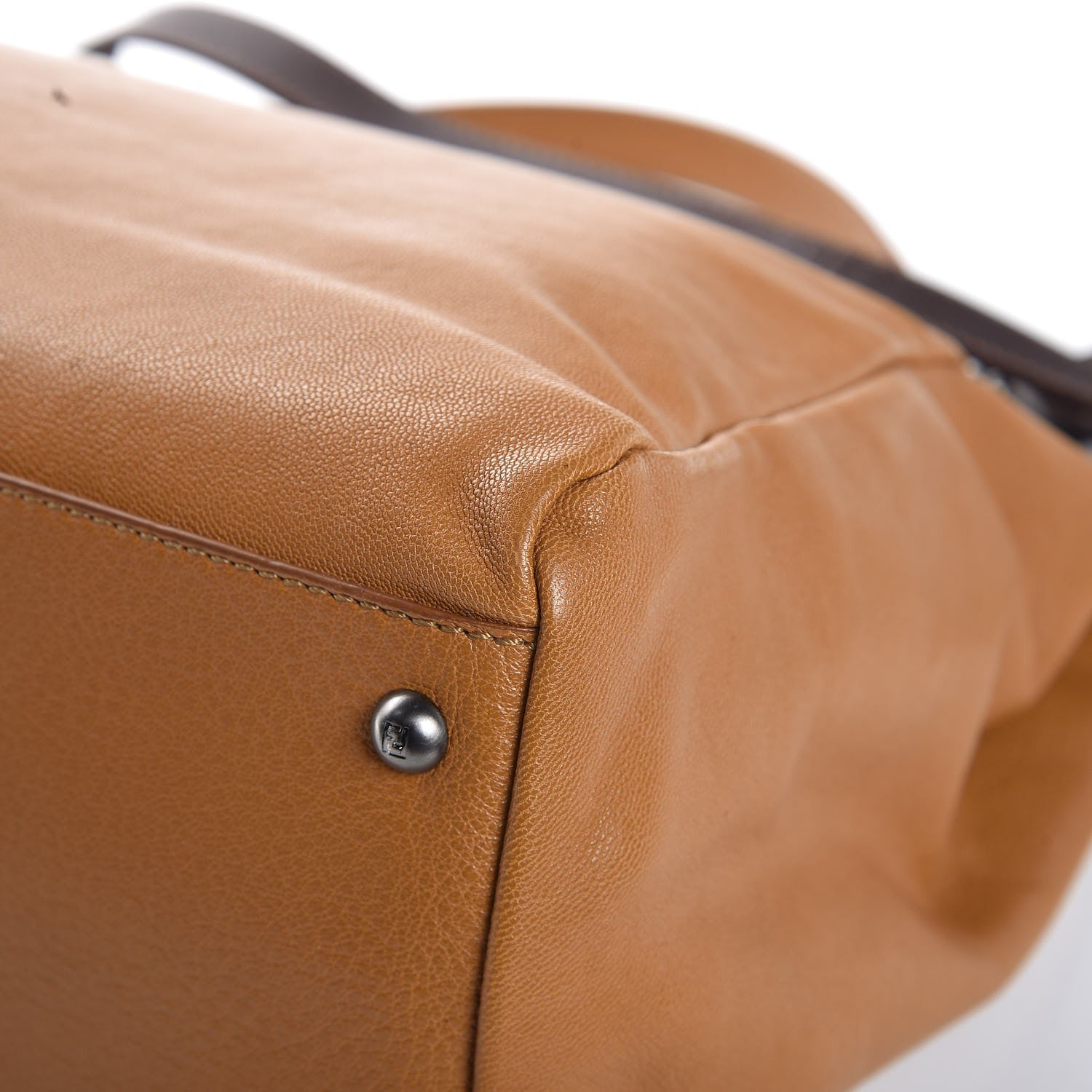 Fendi Goatskin Large Peekaboo Iconic Satchel Ocra 11 of 13