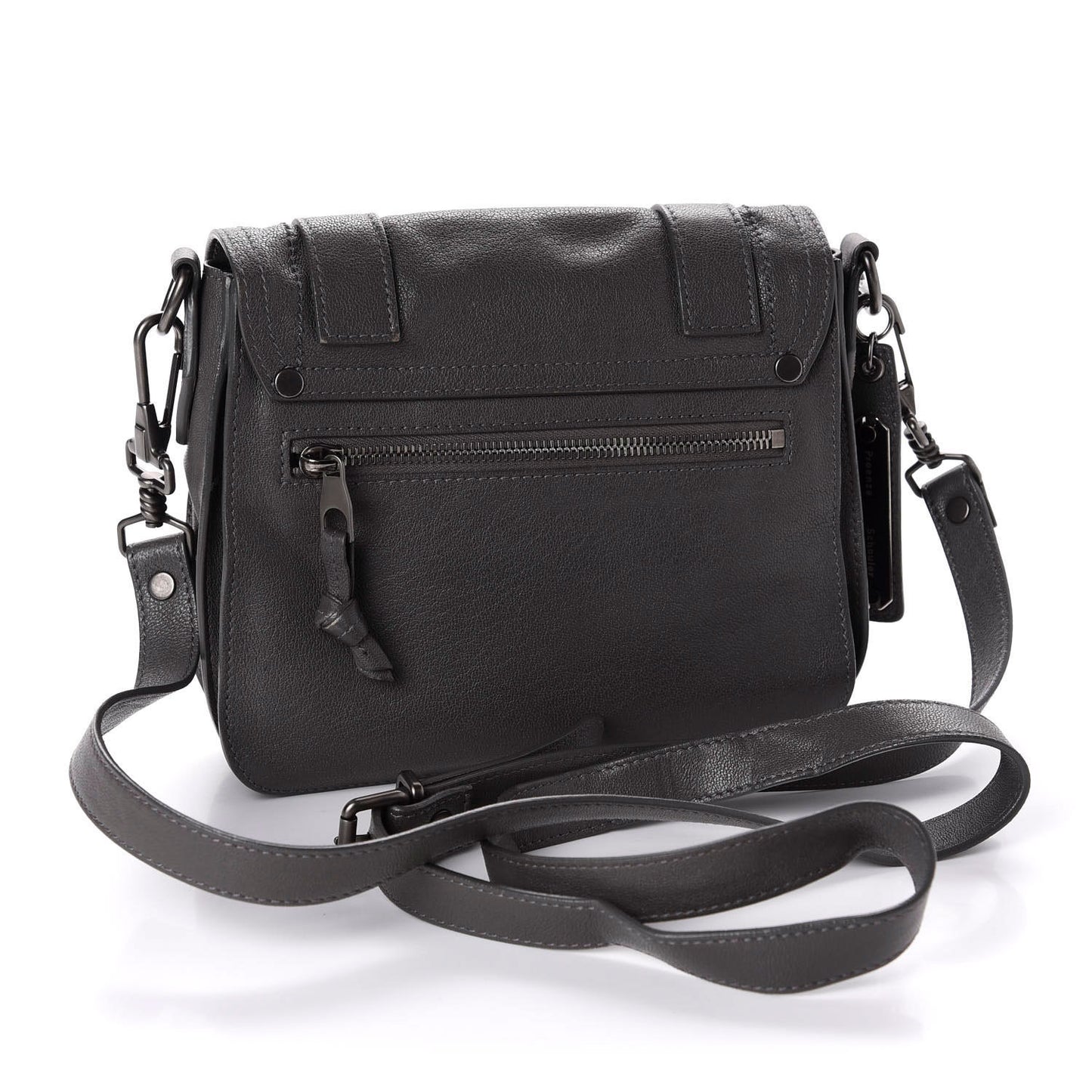 Lambskin PS1 Mini Pouch Messenger Heather Grey