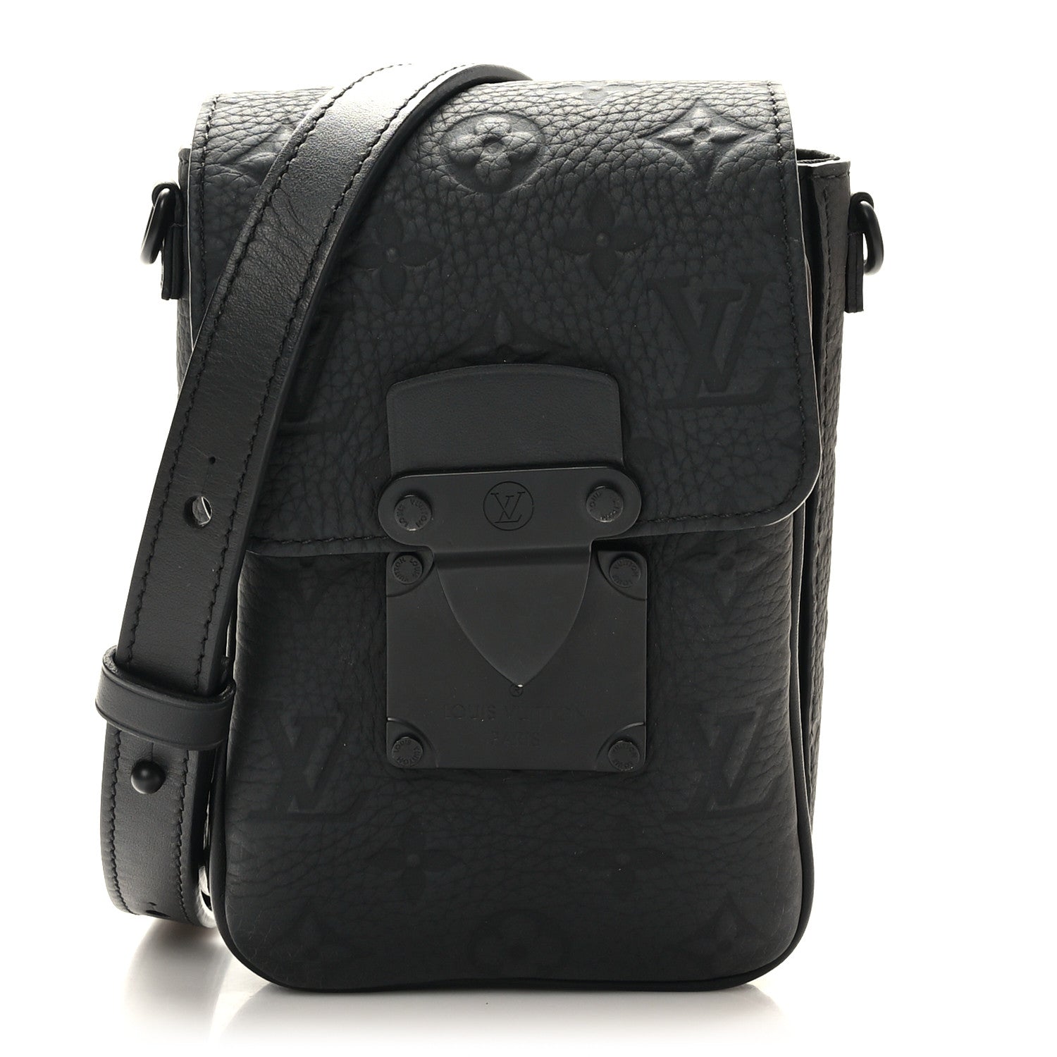 Louis Vuitton Taurillon Monogram S Lock Wearable Wallet Black 1 of 9