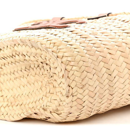 Celine Raffia Calfskin Triomphe Teen Panier Tan 9 of 9