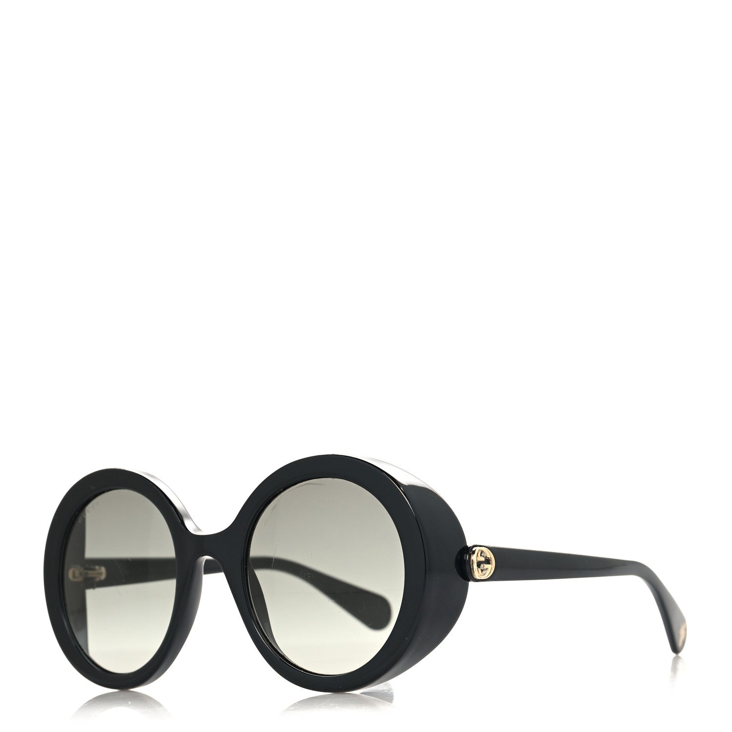 Gucci Acetate Round GG Sunglasses GG0367S Black 1 of 7