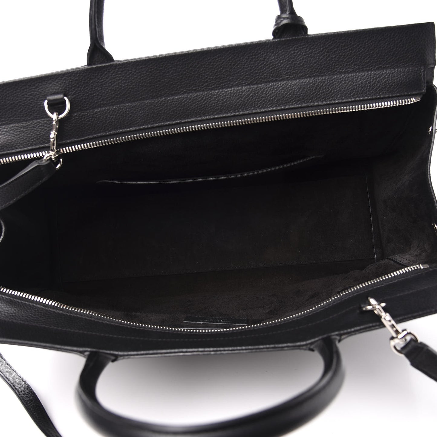 Grained Calfskin Medium Rive Gauche Cabas Black