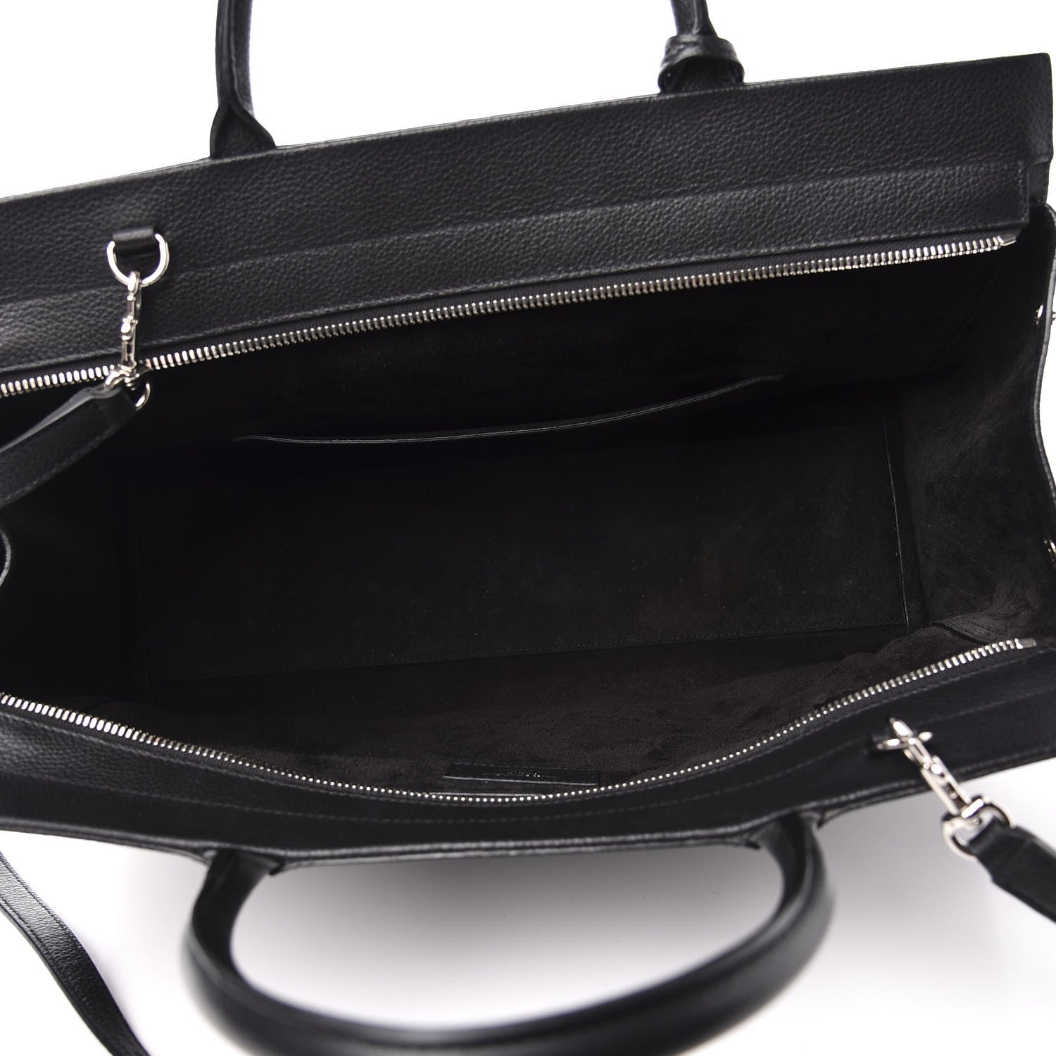 Saint Laurent Grained Calfskin Medium Rive Gauche Cabas Black 4 of 11