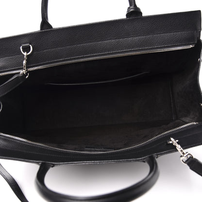 Saint Laurent Grained Calfskin Medium Rive Gauche Cabas Black 4 of 11