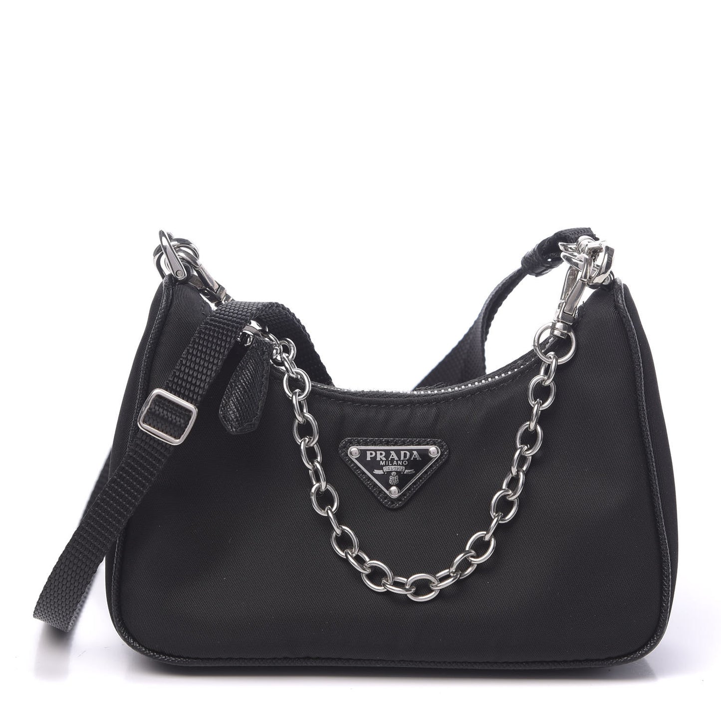 Tessuto Nylon Mini Re-Edition 2000 Shoulder Bag Black