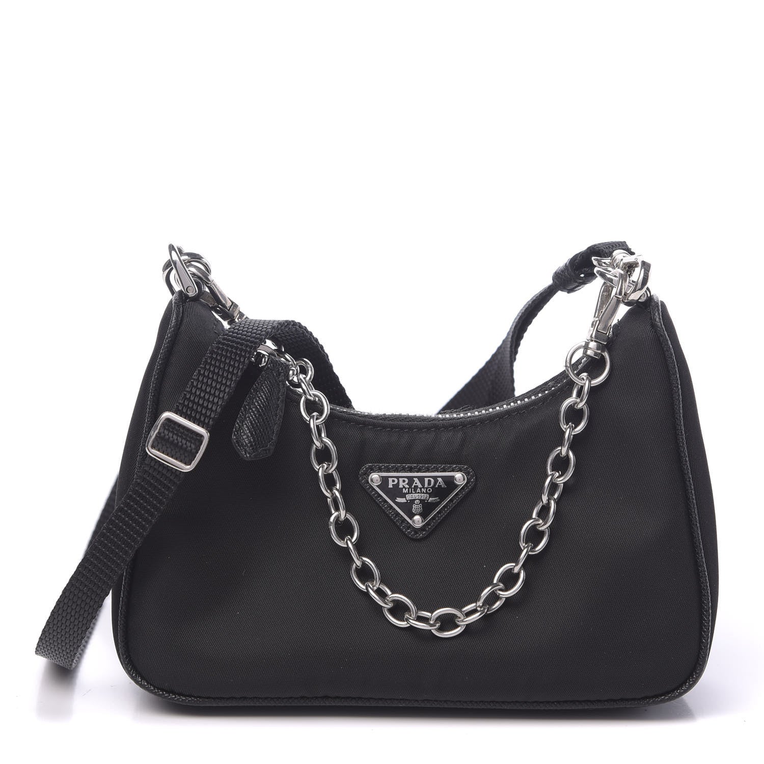 Prada Tessuto Nylon Mini Re-Edition 2000 Shoulder Bag Black 1 of 10
