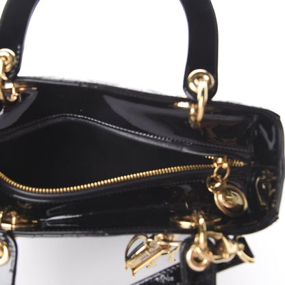 Christian Dior Patent Cannage Medium Lady Dior Black 4 of 6