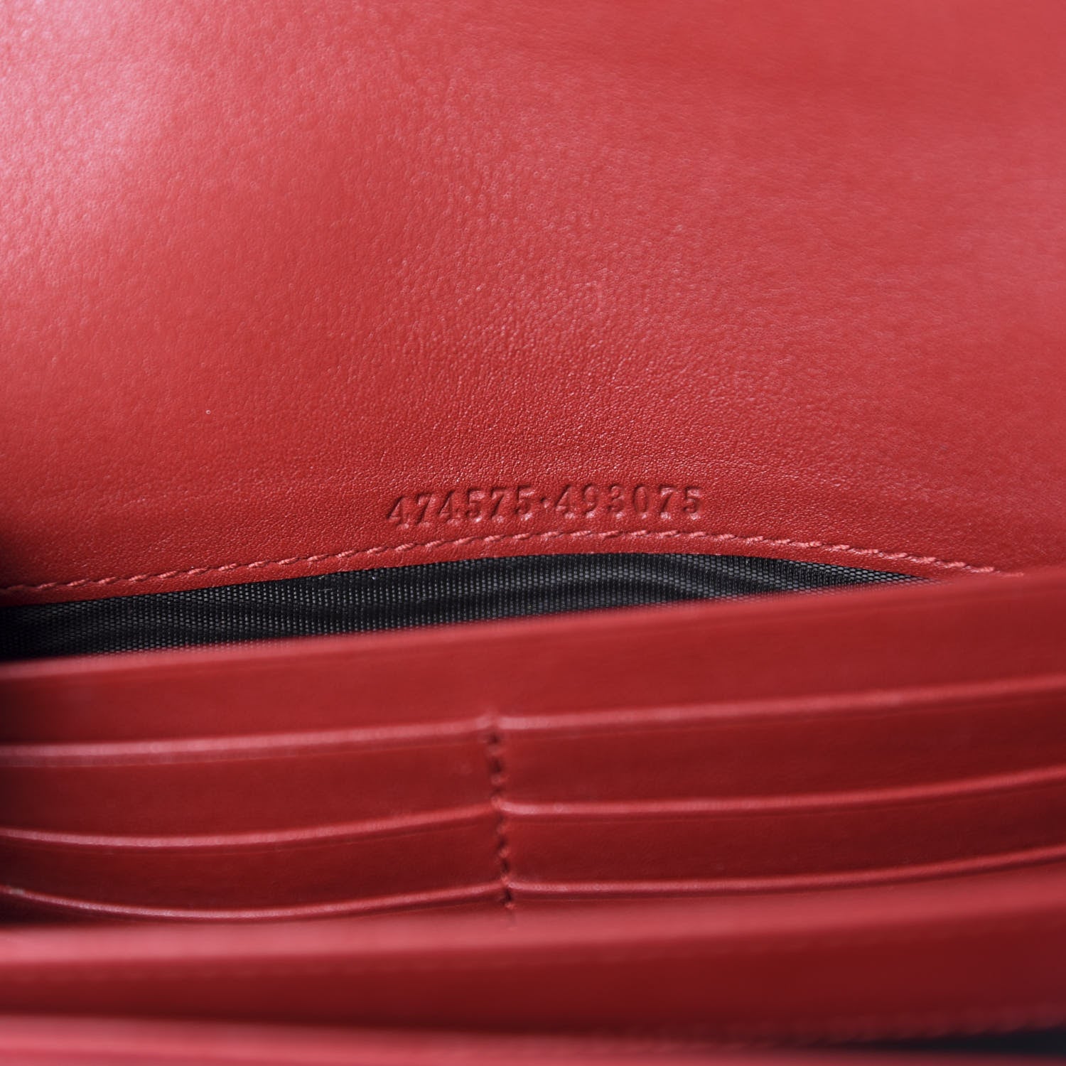 Gucci Calfskin Matelasse GG Marmont Chain Wallet Hibiscus Red 8 of 10