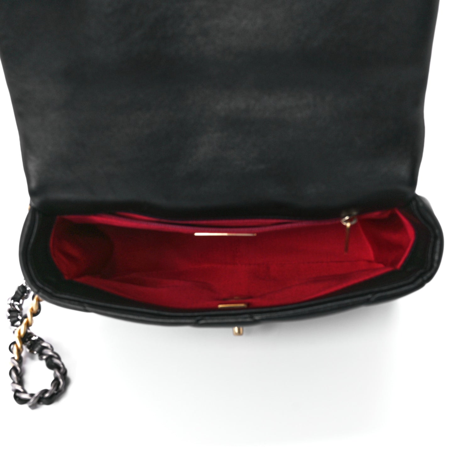 Lambskin Quilted Medium Chanel 19 Flap Black