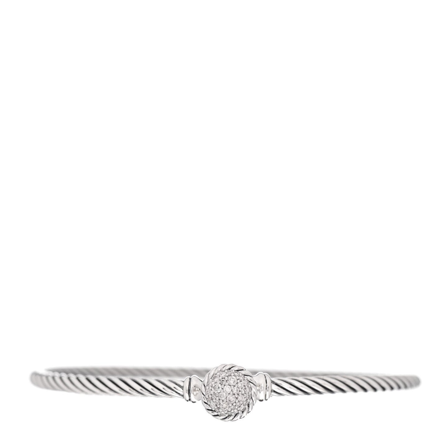 Sterling Silver Diamond 3mm Chatelaine Bracelet