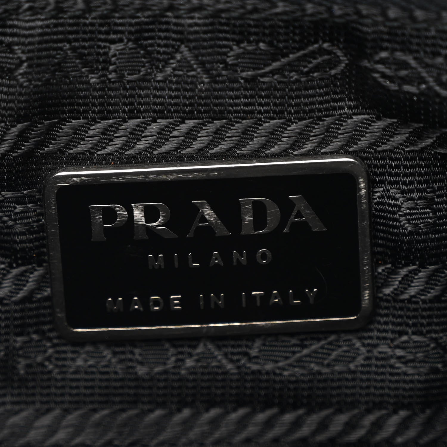 Prada Tessuto Nylon Soft Calfskin Shoulder Bag Black 6 of 13