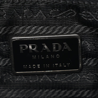 Prada Tessuto Nylon Soft Calfskin Shoulder Bag Black 6 of 13