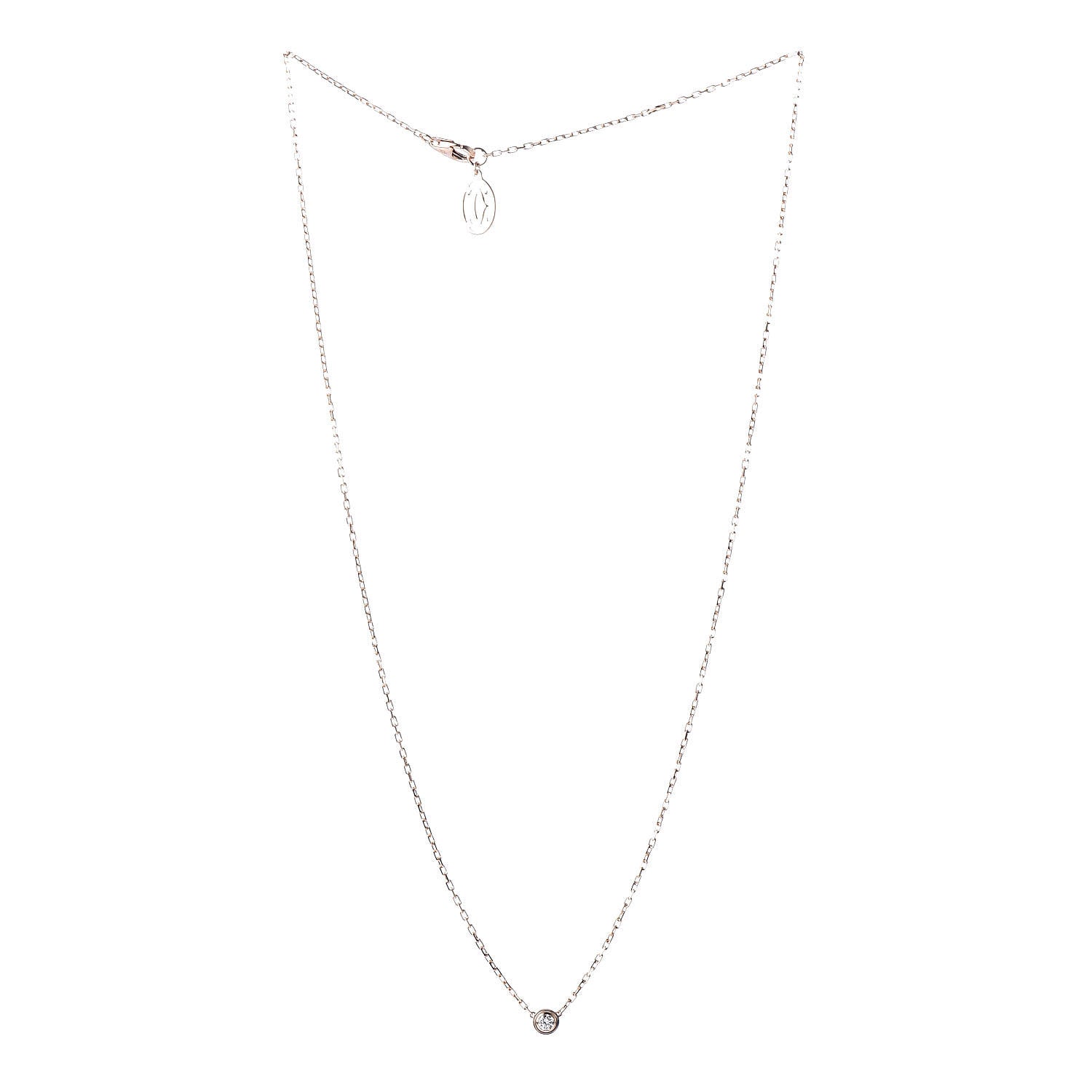 Cartier 18K Pink Gold Diamond SM D'Amour Pendant Necklace 3 of 7