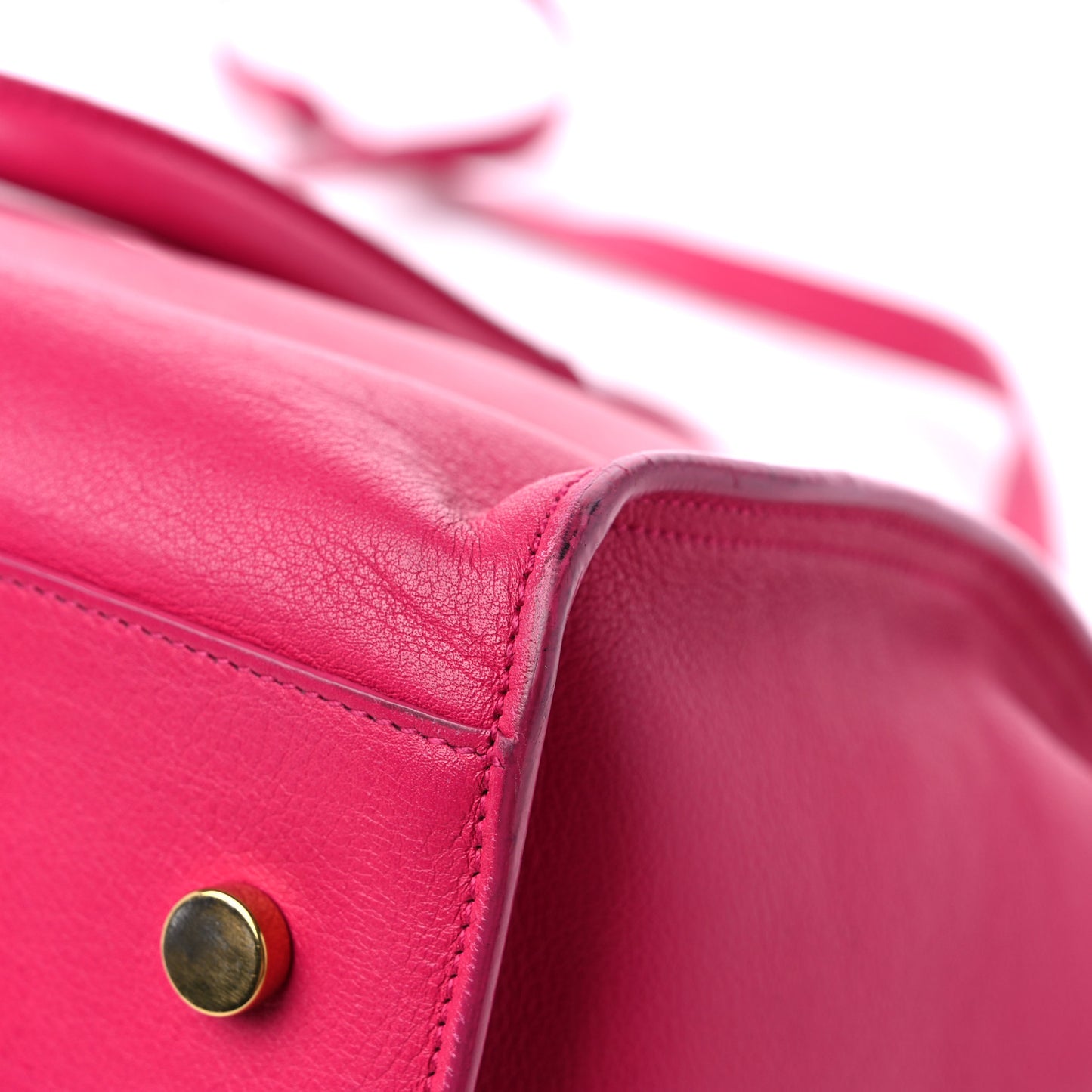 Calfskin Small Monogram Cabas Fuchsia