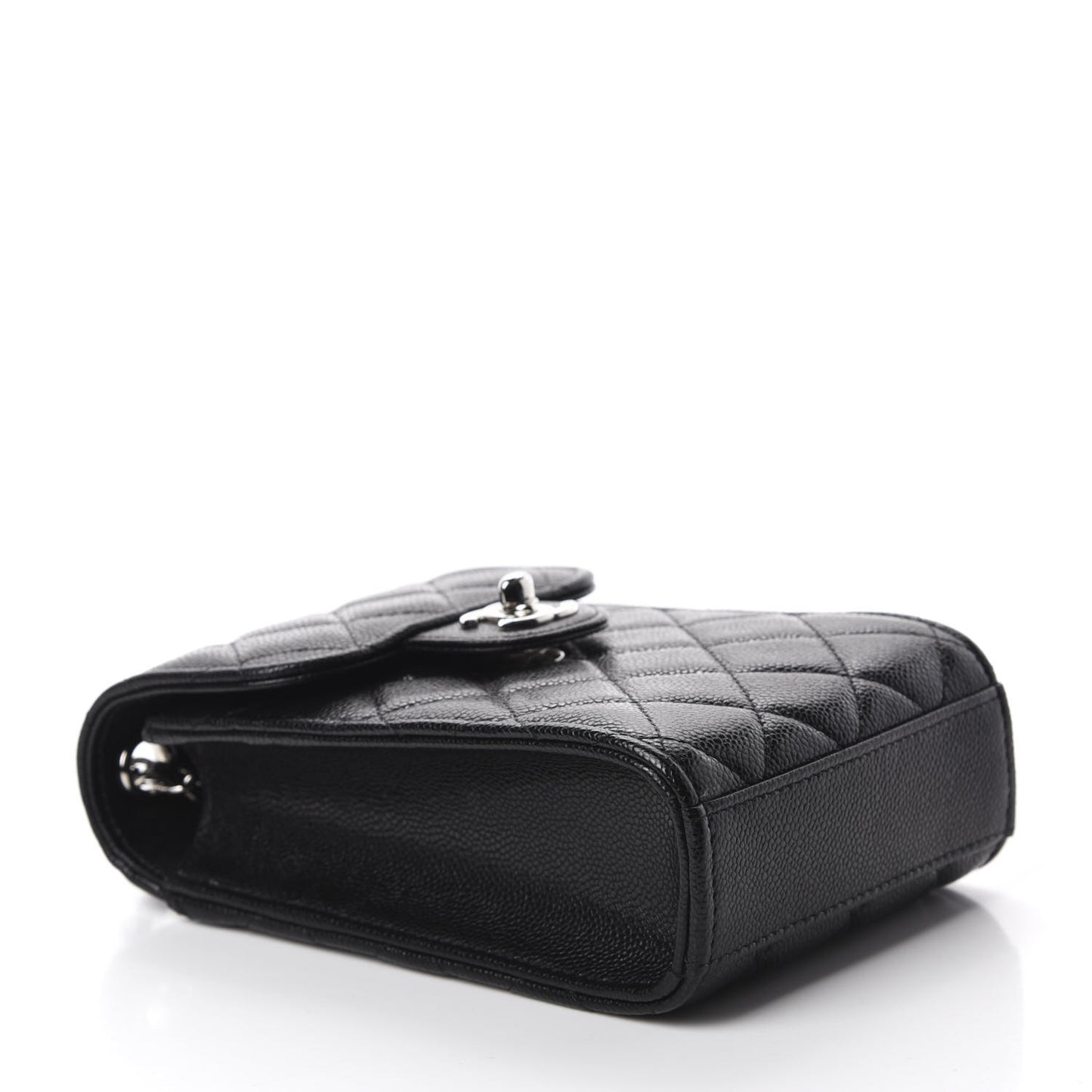 Caviar Quilted Classic Phone Holder Black
