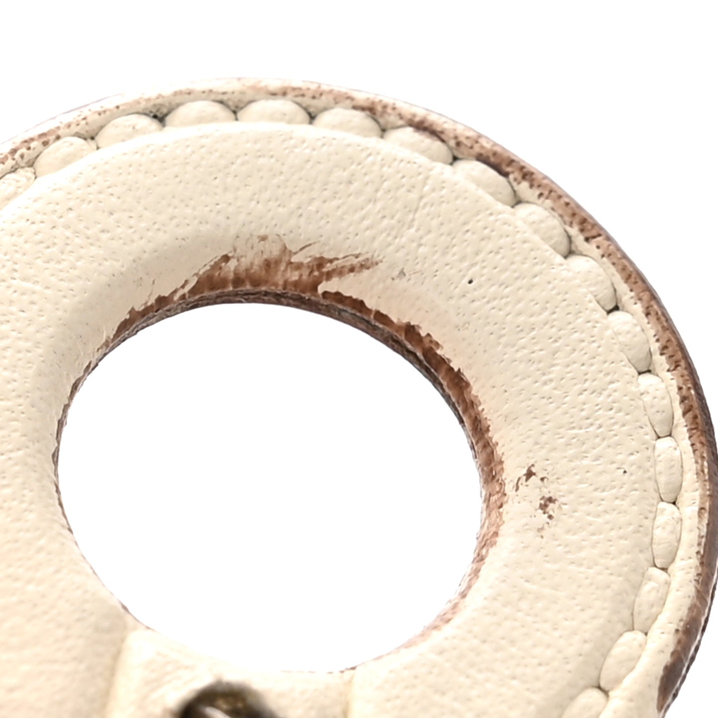 Saffiano Gancio Chain Flap White