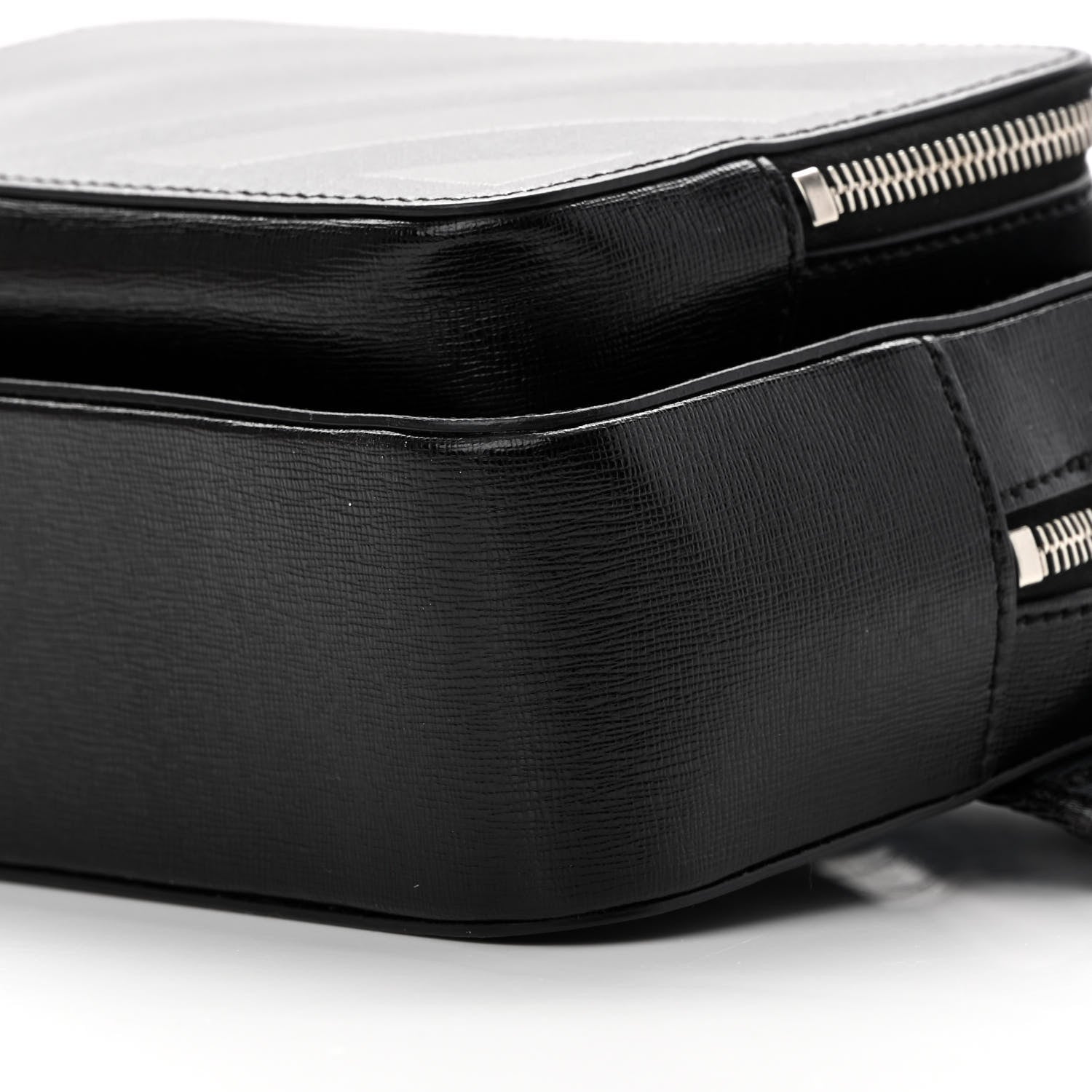 Off-White Saffiano Striped Diag Belt Bag Black 9 of 11